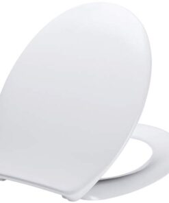 CFL Basis toiletzitting wit met deksel rvs scharnieren