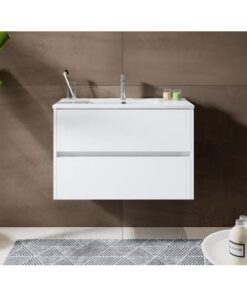 CFL onderkast York SLIM 80cm 37cm diep 2 lades hoogglans wit