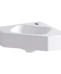 Geberit iCon hoekfontein 46x33cm m/kr z/ol wit 124729000