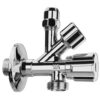 Combi tapkraan 1/2x3/4x3/8 met keerklep 10mm en rozet 11062 glans verc