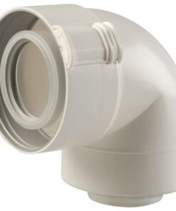 UbiFit PP/KS bocht 87gr 80/125 wit met klemband 0229520