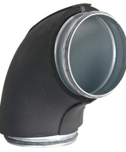 Spiro safe gladde bocht 180mm/ 90gr uitw. isolatie dampdicht 13mm