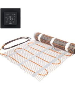 Robot 0,5 m2 vloerverwarmingsm at incl.WiFi thermostaat zwart thermost