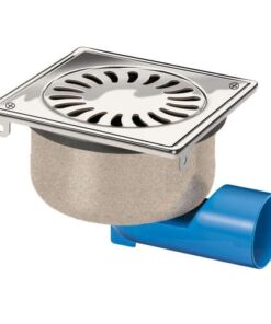 Berg rvs doucheput verstelbaar 146x146mm onder/zijuitlaat Verzetbaar 5