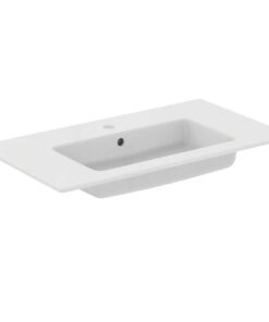 IDE Tiempo wastafel 815mm met kraangat en overloop wit E066901