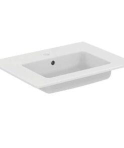 IDE Tiempo wastafel 610mm met kraangat en overloop wit E066801