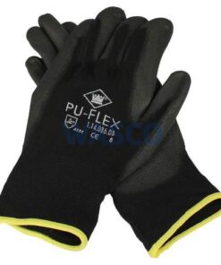 Handschoenen pu-flex zwart M p er paar